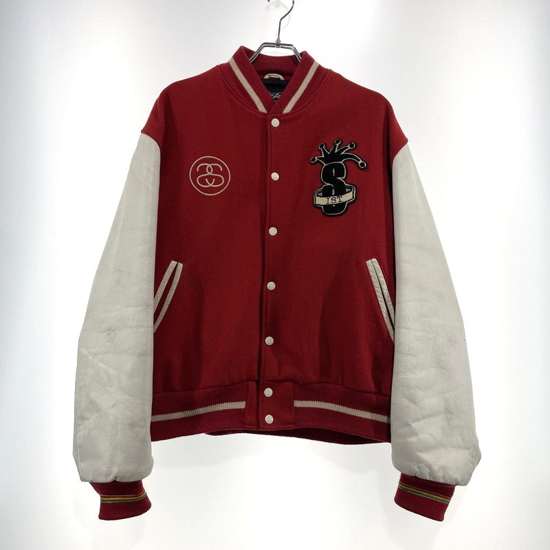 【中古品】【メンズ】 STUSSY ステューシー 08 I.S.T INTERNATIONAL TRIBE VARSITY JACKET インターナショナル トライブ バーシティージャケット アウター スタジャン 142-261020-yo-11-teih サイズ：XL カラー：レッド/ホワイト 万代Net店