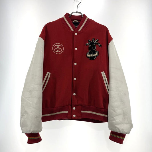 【中古品】【メンズ】 STUSSY ステューシー 08 I.S.T INTERNATIONAL TRIBE VARSITY JACKET インターナショナル トライブ バーシティージャケット アウター スタジャン 142-261020-yo-11-teih サイズ：XL カラー：レッド/ホワイト 万代Net店