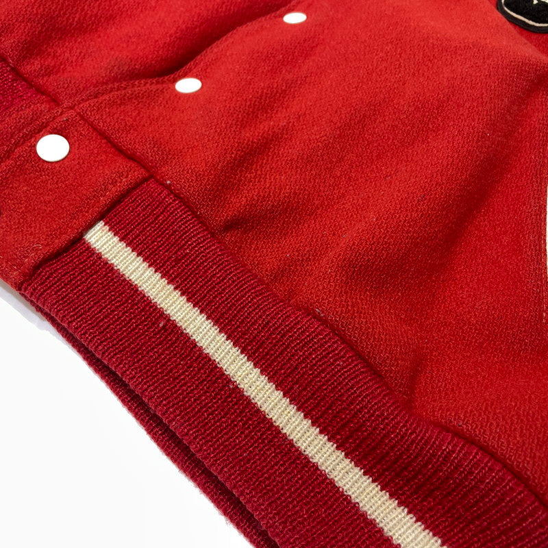 【中古品】【メンズ】 STUSSY ステューシー 08 I.S.T INTERNATIONAL TRIBE VARSITY JACKET インターナショナル トライブ バーシティージャケット アウター スタジャン 142-261020-yo-11-teih サイズ：XL カラー：レッド/ホワイト 万代Net店