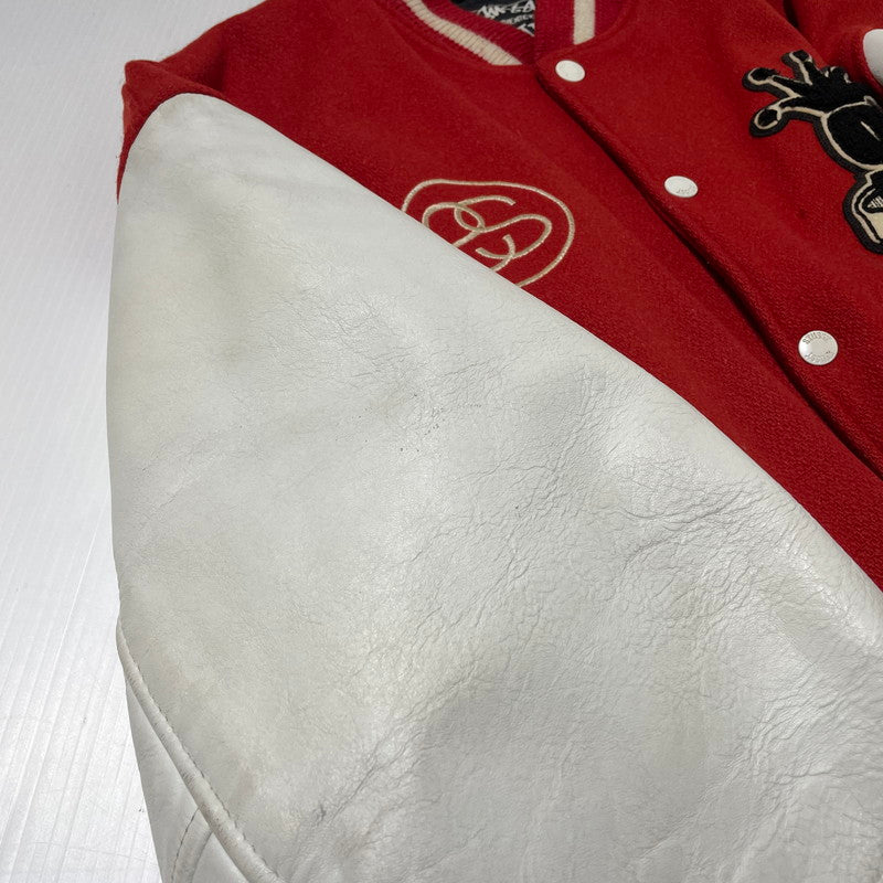 【中古品】【メンズ】 STUSSY ステューシー 08 I.S.T INTERNATIONAL TRIBE VARSITY JACKET インターナショナル トライブ バーシティージャケット アウター スタジャン 142-261020-yo-11-teih サイズ：XL カラー：レッド/ホワイト 万代Net店