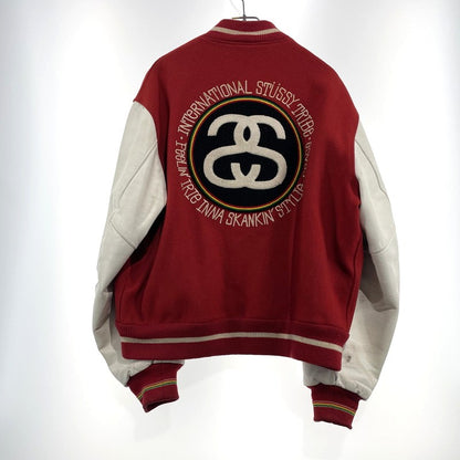 【中古品】【メンズ】 STUSSY ステューシー 08 I.S.T INTERNATIONAL TRIBE VARSITY JACKET インターナショナル トライブ バーシティージャケット アウター スタジャン 142-261020-yo-11-teih サイズ：XL カラー：レッド/ホワイト 万代Net店