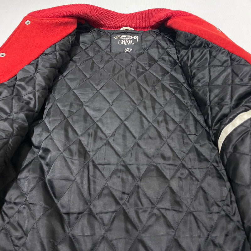【中古品】【メンズ】 STUSSY ステューシー 08 I.S.T INTERNATIONAL TRIBE VARSITY JACKET インターナショナル トライブ バーシティージャケット アウター スタジャン 142-261020-yo-11-teih サイズ：XL カラー：レッド/ホワイト 万代Net店