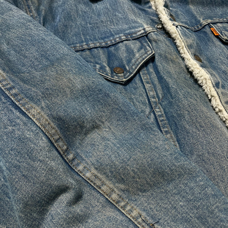 【中古品】【メンズ】 Levi's リーバイス 70～80's DENIM BOA JACKET VINTAGE 70～80年代 デニム ボア ジャケット アウター ヴィンテージ 145-261020-yo-10-teih サイズ：48 カラー：ライトブルー 万代Net店