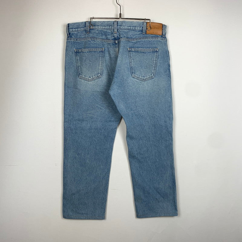 【中古品】【メンズ】 GUCCI グッチ SHELLEY LINE DENIM PANTS シェリーライン デニムパンツ ボトムス ジーンズ 152-261028-ss-15-teih サイズ：41 カラー：ライトブルー 万代Net店