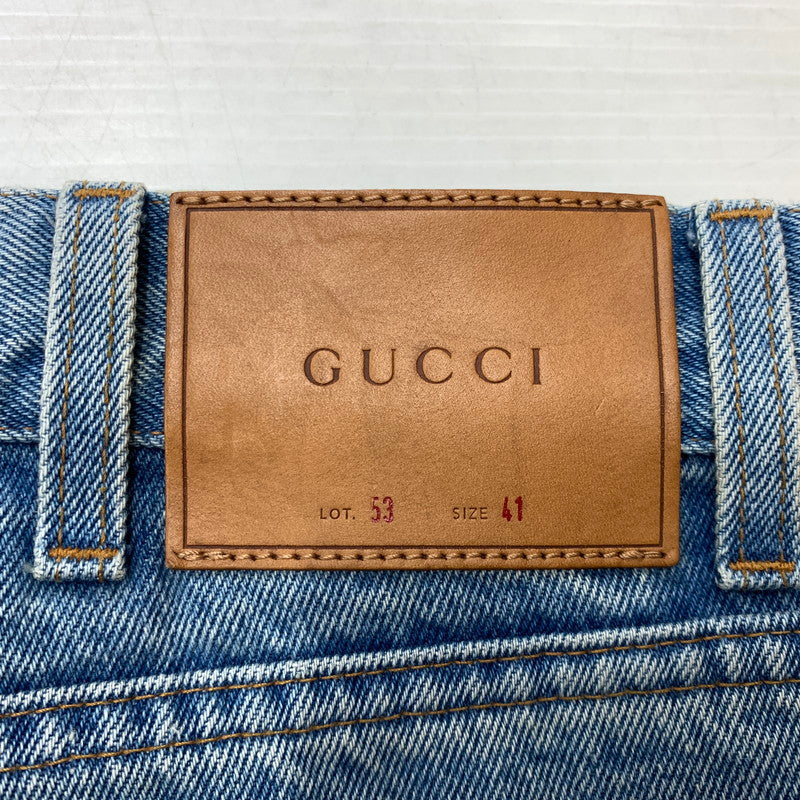 【中古品】【メンズ】 GUCCI グッチ SHELLEY LINE DENIM PANTS シェリーライン デニムパンツ ボトムス ジーンズ 152-261028-ss-15-teih サイズ：41 カラー：ライトブルー 万代Net店
