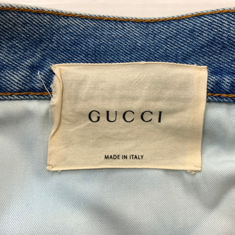 【中古品】【メンズ】 GUCCI グッチ SHELLEY LINE DENIM PANTS シェリーライン デニムパンツ ボトムス ジーンズ 152-261028-ss-15-teih サイズ：41 カラー：ライトブルー 万代Net店