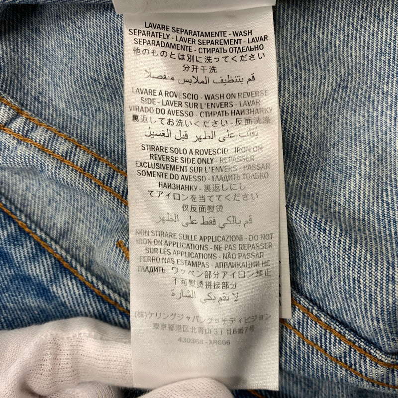 【中古品】【メンズ】 GUCCI グッチ SHELLEY LINE DENIM PANTS シェリーライン デニムパンツ ボトムス ジーンズ 152-261028-ss-15-teih サイズ：41 カラー：ライトブルー 万代Net店
