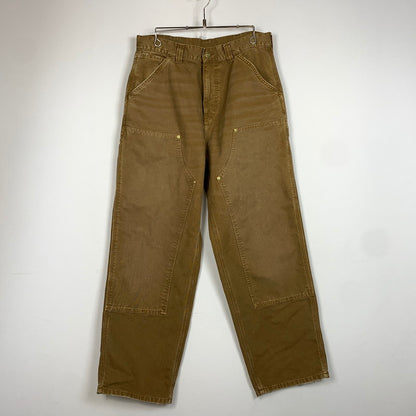 【中古品】【メンズ】 Carhartt カーハート OG DOUBLE KNEE PANT MADE IN TUNISIA オージー ダブルニーパンツ ボトムス チュニジア製 156-261028-ss-13-teih サイズ：S カラー：ブラウン 万代Net店