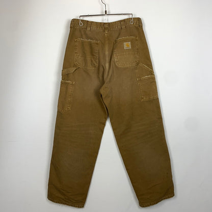 【中古品】【メンズ】 Carhartt カーハート OG DOUBLE KNEE PANT MADE IN TUNISIA オージー ダブルニーパンツ ボトムス チュニジア製 156-261028-ss-13-teih サイズ：S カラー：ブラウン 万代Net店