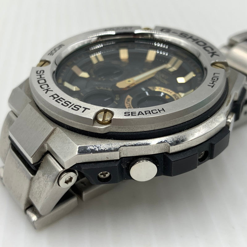 【中古品】【メンズ】 G-SHOCK ジーショック G-STEEL GST-W100 SERIES GST-W110D-1A9JF Gスティール タフソーラー 電波腕時計 ウォッチ 196-261024-ko-05-teih カラー：シルバー/ブラック/ゴールド 万代Net店
