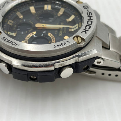 【中古品】【メンズ】 G-SHOCK ジーショック G-STEEL GST-W100 SERIES GST-W110D-1A9JF Gスティール タフソーラー 電波腕時計 ウォッチ 196-261024-ko-05-teih カラー：シルバー/ブラック/ゴールド 万代Net店