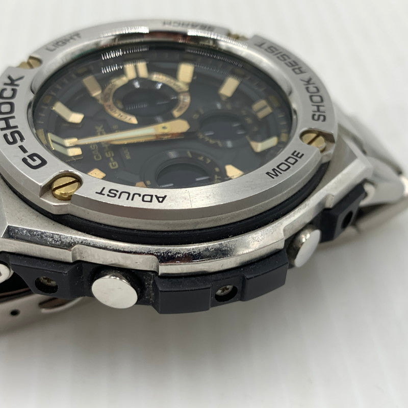 【中古品】【メンズ】 G-SHOCK ジーショック G-STEEL GST-W100 SERIES GST-W110D-1A9JF Gスティール タフソーラー 電波腕時計 ウォッチ 196-261024-ko-05-teih カラー：シルバー/ブラック/ゴールド 万代Net店