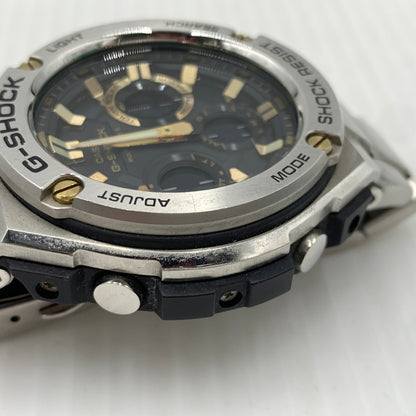 【中古品】【メンズ】 G-SHOCK ジーショック G-STEEL GST-W100 SERIES GST-W110D-1A9JF Gスティール タフソーラー 電波腕時計 ウォッチ 196-261024-ko-05-teih カラー：シルバー/ブラック/ゴールド 万代Net店