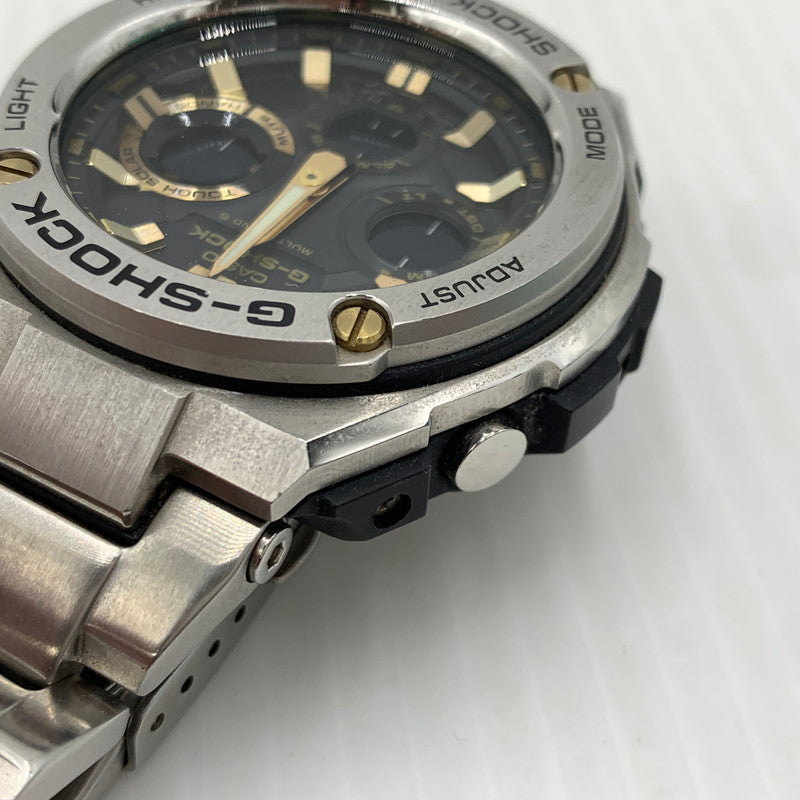 【中古品】【メンズ】 G-SHOCK ジーショック G-STEEL GST-W100 SERIES GST-W110D-1A9JF Gスティール タフソーラー 電波腕時計 ウォッチ 196-261024-ko-05-teih カラー：シルバー/ブラック/ゴールド 万代Net店