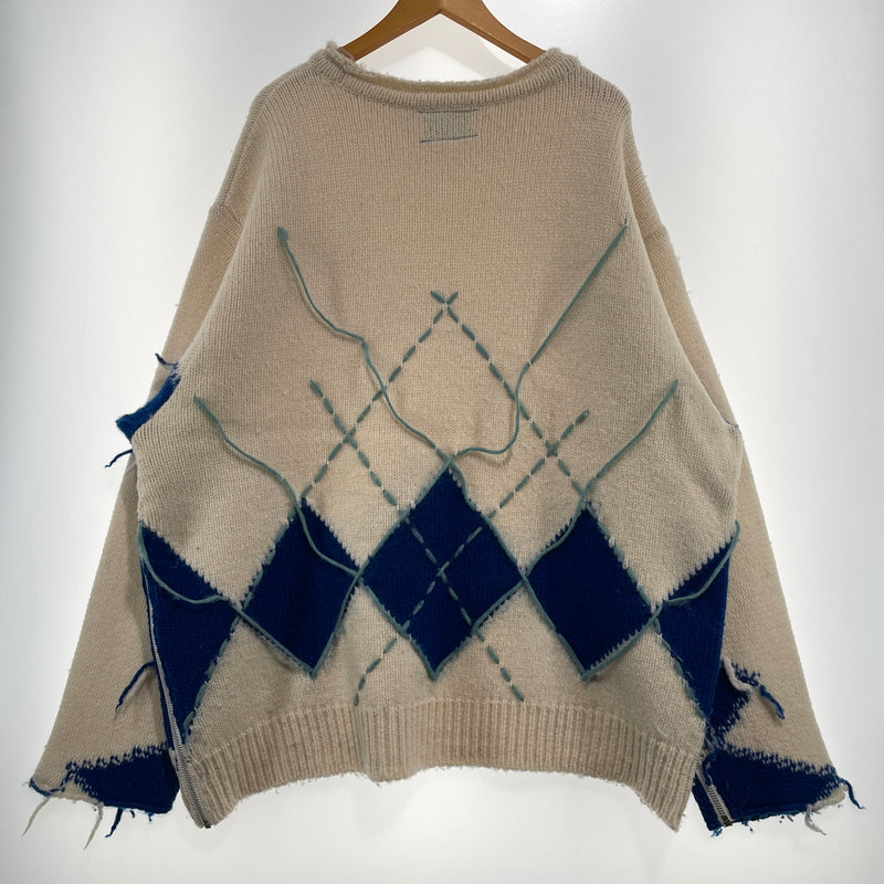【現状渡し品】【メンズ】 SHU.HOMME FEMM シュウ オム フェム 19AW INTERSTATE ARGYLE 2019年秋冬 イールトウ アーガイル アウター 140-261024-sa-19-teih サイズ：不明 カラー：アイボリー 万代Net店
