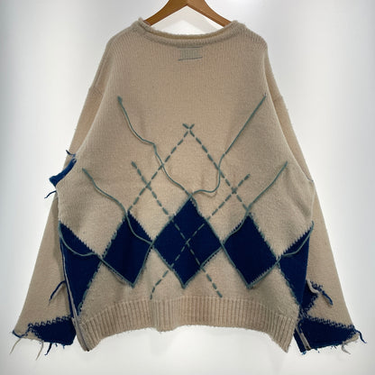 【現状渡し品】【メンズ】 SHU.HOMME FEMM シュウ オム フェム 19AW INTERSTATE ARGYLE 2019年秋冬 イールトウ アーガイル アウター 140-261024-sa-19-teih サイズ：不明 カラー：アイボリー 万代Net店