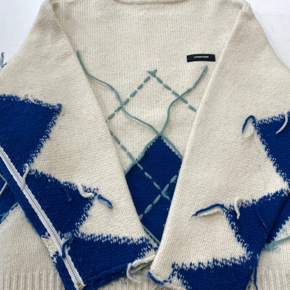 【現状渡し品】【メンズ】 SHU.HOMME FEMM シュウ オム フェム 19AW INTERSTATE ARGYLE 2019年秋冬 イールトウ アーガイル アウター 140-261024-sa-19-teih サイズ：不明 カラー：アイボリー 万代Net店