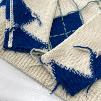 【現状渡し品】【メンズ】 SHU.HOMME FEMM シュウ オム フェム 19AW INTERSTATE ARGYLE 2019年秋冬 イールトウ アーガイル アウター 140-261024-sa-19-teih サイズ：不明 カラー：アイボリー 万代Net店