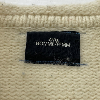 【現状渡し品】【メンズ】 SHU.HOMME FEMM シュウ オム フェム 19AW INTERSTATE ARGYLE 2019年秋冬 イールトウ アーガイル アウター 140-261024-sa-19-teih サイズ：不明 カラー：アイボリー 万代Net店