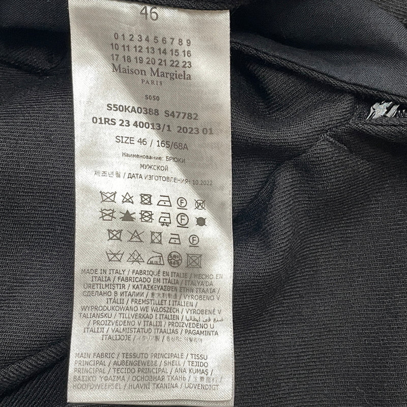 【中古品】【メンズ】 MAISON MARGIELA メゾン マルジェラ 17AW WOOL FLANNEL SET UP 2017秋冬 ウール フランネル セットアップ 141-261024-sa-01-teih サイズ：48-46 カラー：ブラック 万代Net店