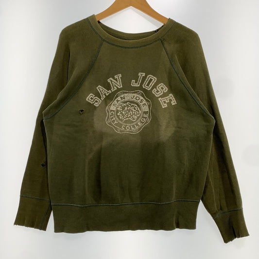 【現状渡し品】【メンズ】 UNKNOWN SAN JOSE CITY COLLEGE SWEAT VINTAGE サンノゼ シティ カレッジ スウェット トップス トレーナー ヴィンテージ 145-261025-ko-05-teih サイズ：不明 カラー：カーキ 万代Net店