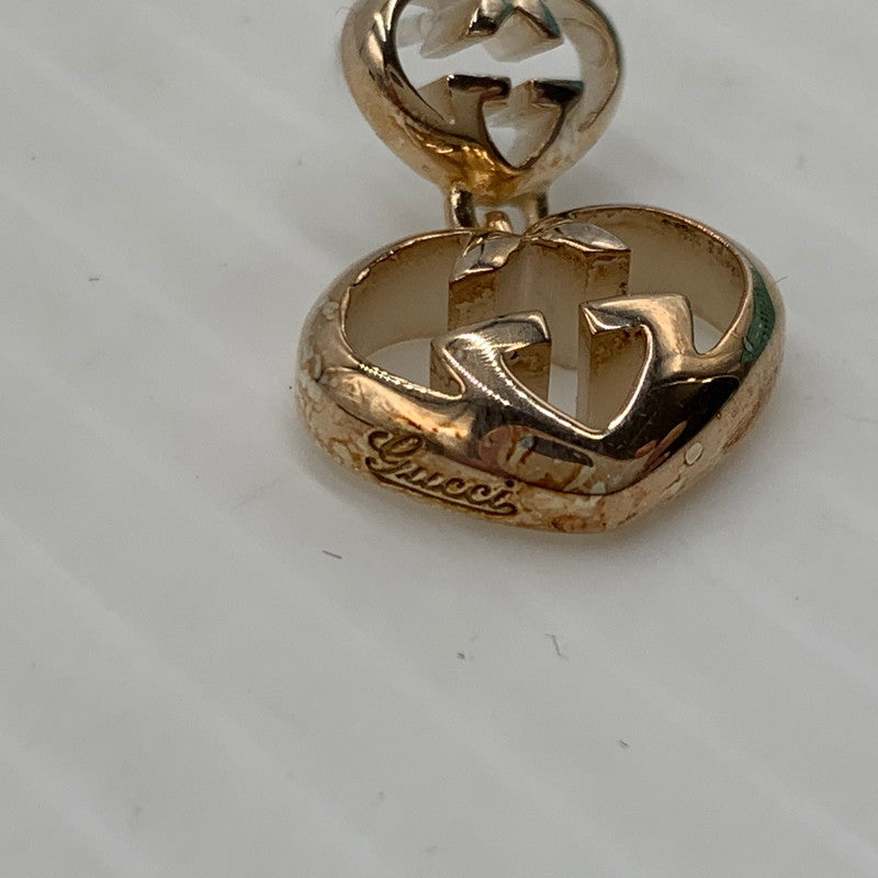 【中古品】【レディース】 GUCCI グッチ インターロッキングG ハートスイング ピアス アクセサリー Ag925 182-261024-ko-03-teih カラー：シルバー 万代Net店