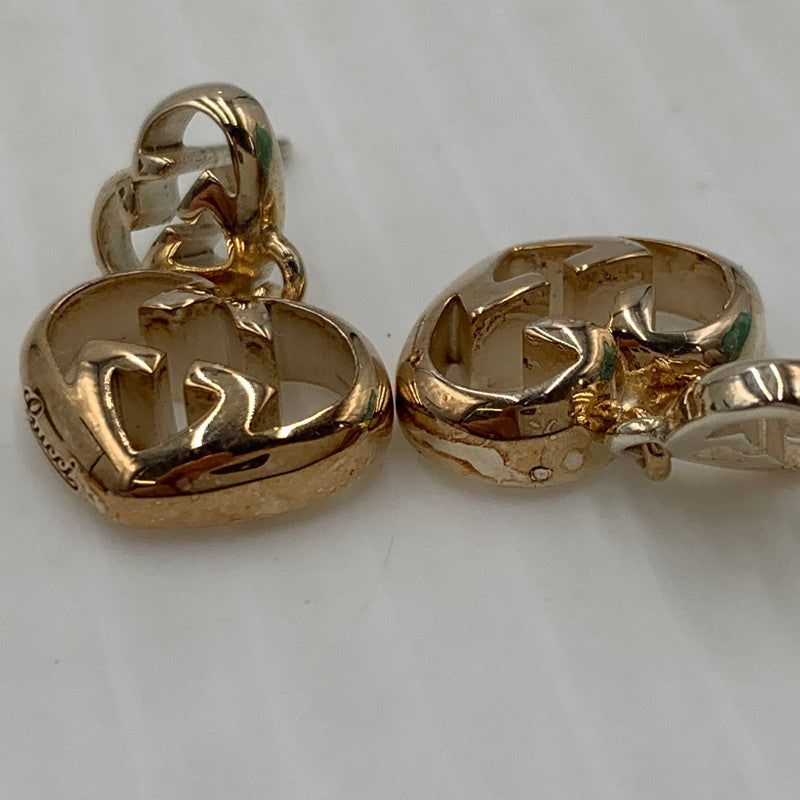 【中古品】【レディース】 GUCCI グッチ インターロッキングG ハートスイング ピアス アクセサリー Ag925 182-261024-ko-03-teih カラー：シルバー 万代Net店