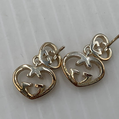 【中古品】【レディース】 GUCCI グッチ インターロッキングG ハートスイング ピアス アクセサリー Ag925 182-261024-ko-03-teih カラー：シルバー 万代Net店