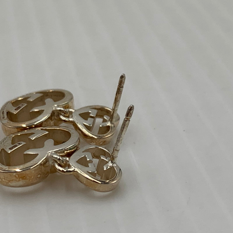 【中古品】【レディース】 GUCCI グッチ インターロッキングG ハートスイング ピアス アクセサリー Ag925 182-261024-ko-03-teih カラー：シルバー 万代Net店
