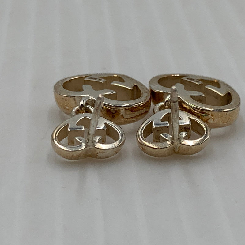 【中古品】【レディース】 GUCCI グッチ インターロッキングG ハートスイング ピアス アクセサリー Ag925 182-261024-ko-03-teih カラー：シルバー 万代Net店