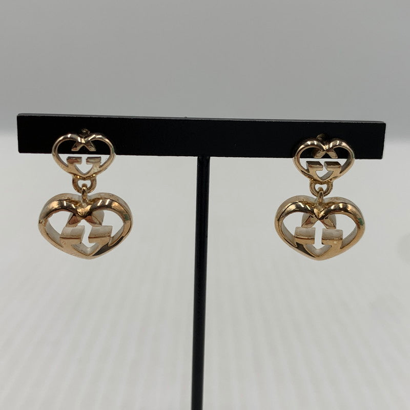 【中古品】【レディース】 GUCCI グッチ インターロッキングG ハートスイング ピアス アクセサリー Ag925 182-261024-ko-03-teih カラー：シルバー 万代Net店