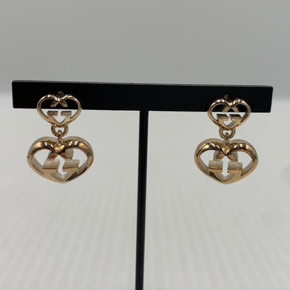 【中古品】【レディース】 GUCCI グッチ インターロッキングG ハートスイング ピアス アクセサリー Ag925 182-261024-ko-03-teih カラー：シルバー 万代Net店