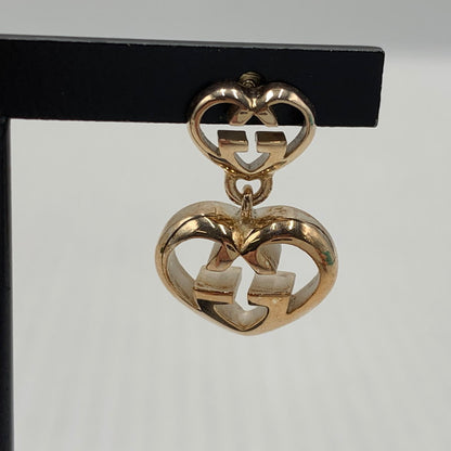 【中古品】【レディース】 GUCCI グッチ インターロッキングG ハートスイング ピアス アクセサリー Ag925 182-261024-ko-03-teih カラー：シルバー 万代Net店