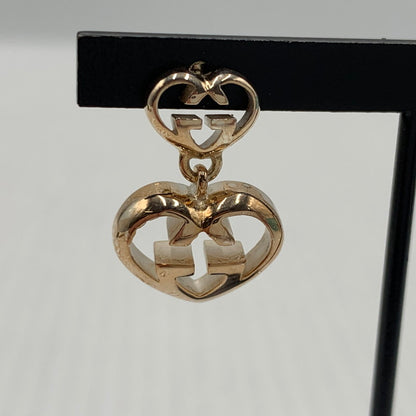 【中古品】【レディース】 GUCCI グッチ インターロッキングG ハートスイング ピアス アクセサリー Ag925 182-261024-ko-03-teih カラー：シルバー 万代Net店