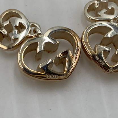 【中古品】【レディース】 GUCCI グッチ インターロッキングG ハートスイング ピアス アクセサリー Ag925 182-261024-ko-03-teih カラー：シルバー 万代Net店