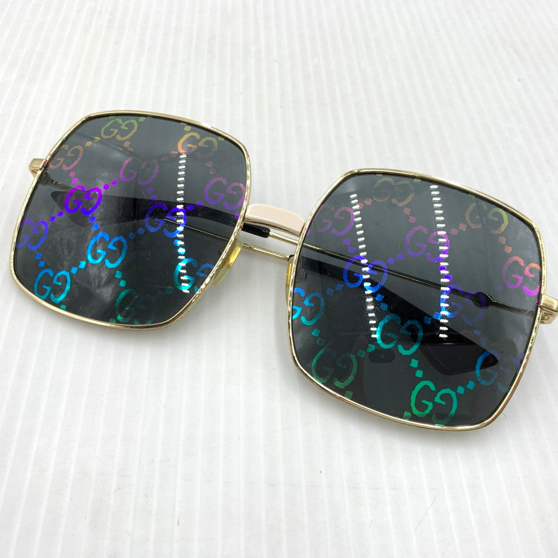 【中古品】【メンズ】 GUCCI グッチ SQUARE FRAME SUNGLASSES GG0414S 003 スクエア フレーム サングラス アイウェア 203-261024-ko-08-teih サイズ：60□17-140 カラー：ゴールドカラーフレーム 万代Net店