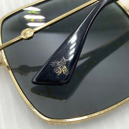 【中古品】【メンズ】 GUCCI グッチ SQUARE FRAME SUNGLASSES GG0414S 003 スクエア フレーム サングラス アイウェア 203-261024-ko-08-teih サイズ：60□17-140 カラー：ゴールドカラーフレーム 万代Net店