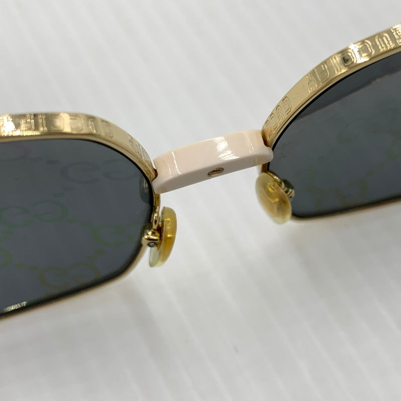 【中古品】【メンズ】 GUCCI グッチ SQUARE FRAME SUNGLASSES GG0414S 003 スクエア フレーム サングラス アイウェア 203-261024-ko-08-teih サイズ：60□17-140 カラー：ゴールドカラーフレーム 万代Net店