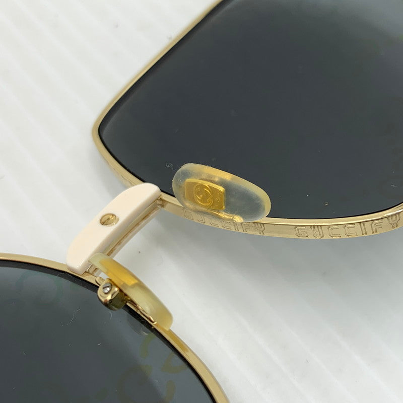 【中古品】【メンズ】 GUCCI グッチ SQUARE FRAME SUNGLASSES GG0414S 003 スクエア フレーム サングラス アイウェア 203-261024-ko-08-teih サイズ：60□17-140 カラー：ゴールドカラーフレーム 万代Net店