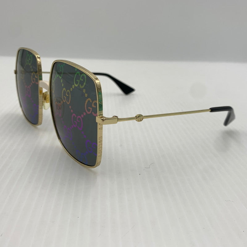 【中古品】【メンズ】 GUCCI グッチ SQUARE FRAME SUNGLASSES GG0414S 003 スクエア フレーム サングラス アイウェア 203-261024-ko-08-teih サイズ：60□17-140 カラー：ゴールドカラーフレーム 万代Net店