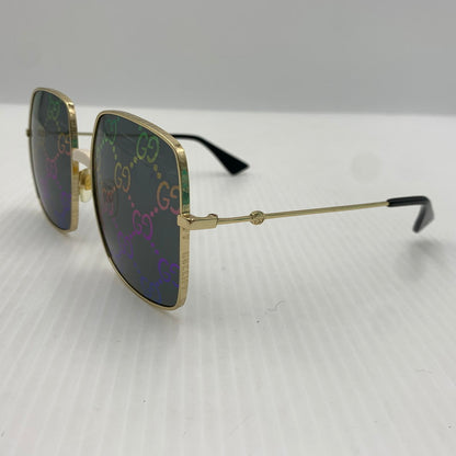 【中古品】【メンズ】 GUCCI グッチ SQUARE FRAME SUNGLASSES GG0414S 003 スクエア フレーム サングラス アイウェア 203-261024-ko-08-teih サイズ：60□17-140 カラー：ゴールドカラーフレーム 万代Net店