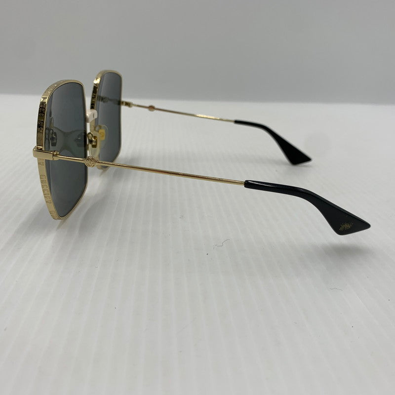 【中古品】【メンズ】 GUCCI グッチ SQUARE FRAME SUNGLASSES GG0414S 003 スクエア フレーム サングラス アイウェア 203-261024-ko-08-teih サイズ：60□17-140 カラー：ゴールドカラーフレーム 万代Net店