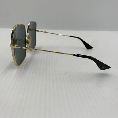 【中古品】【メンズ】 GUCCI グッチ SQUARE FRAME SUNGLASSES GG0414S 003 スクエア フレーム サングラス アイウェア 203-261024-ko-08-teih サイズ：60□17-140 カラー：ゴールドカラーフレーム 万代Net店