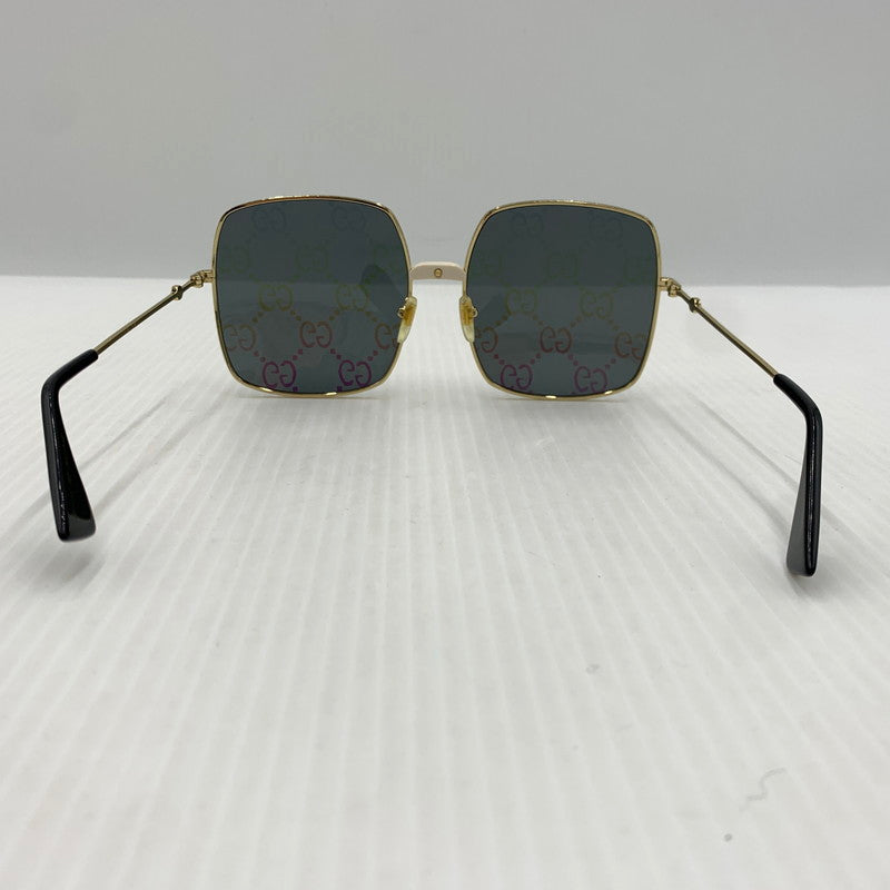 【中古品】【メンズ】 GUCCI グッチ SQUARE FRAME SUNGLASSES GG0414S 003 スクエア フレーム サングラス アイウェア 203-261024-ko-08-teih サイズ：60□17-140 カラー：ゴールドカラーフレーム 万代Net店