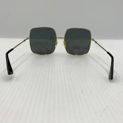 【中古品】【メンズ】 GUCCI グッチ SQUARE FRAME SUNGLASSES GG0414S 003 スクエア フレーム サングラス アイウェア 203-261024-ko-08-teih サイズ：60□17-140 カラー：ゴールドカラーフレーム 万代Net店