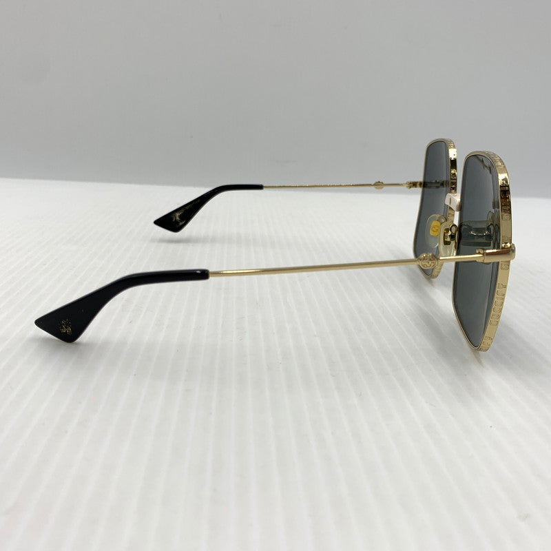 【中古品】【メンズ】 GUCCI グッチ SQUARE FRAME SUNGLASSES GG0414S 003 スクエア フレーム サングラス アイウェア 203-261024-ko-08-teih サイズ：60□17-140 カラー：ゴールドカラーフレーム 万代Net店