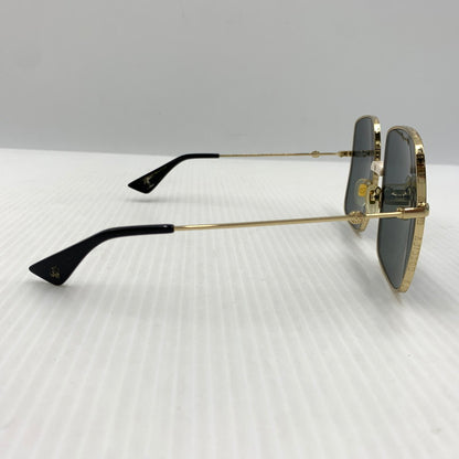 【中古品】【メンズ】 GUCCI グッチ SQUARE FRAME SUNGLASSES GG0414S 003 スクエア フレーム サングラス アイウェア 203-261024-ko-08-teih サイズ：60□17-140 カラー：ゴールドカラーフレーム 万代Net店