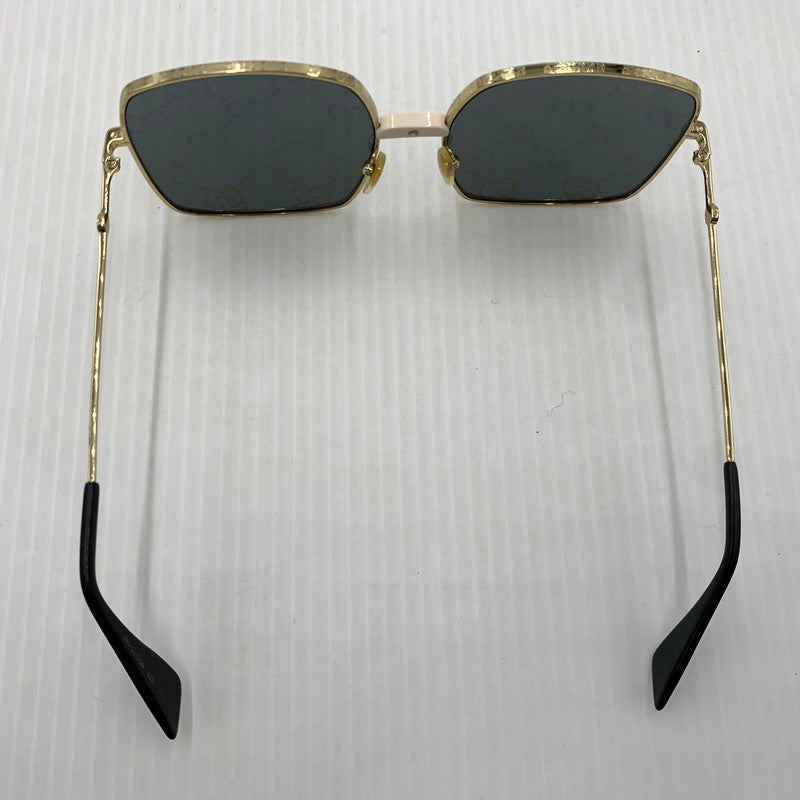 【中古品】【メンズ】 GUCCI グッチ SQUARE FRAME SUNGLASSES GG0414S 003 スクエア フレーム サングラス アイウェア 203-261024-ko-08-teih サイズ：60□17-140 カラー：ゴールドカラーフレーム 万代Net店