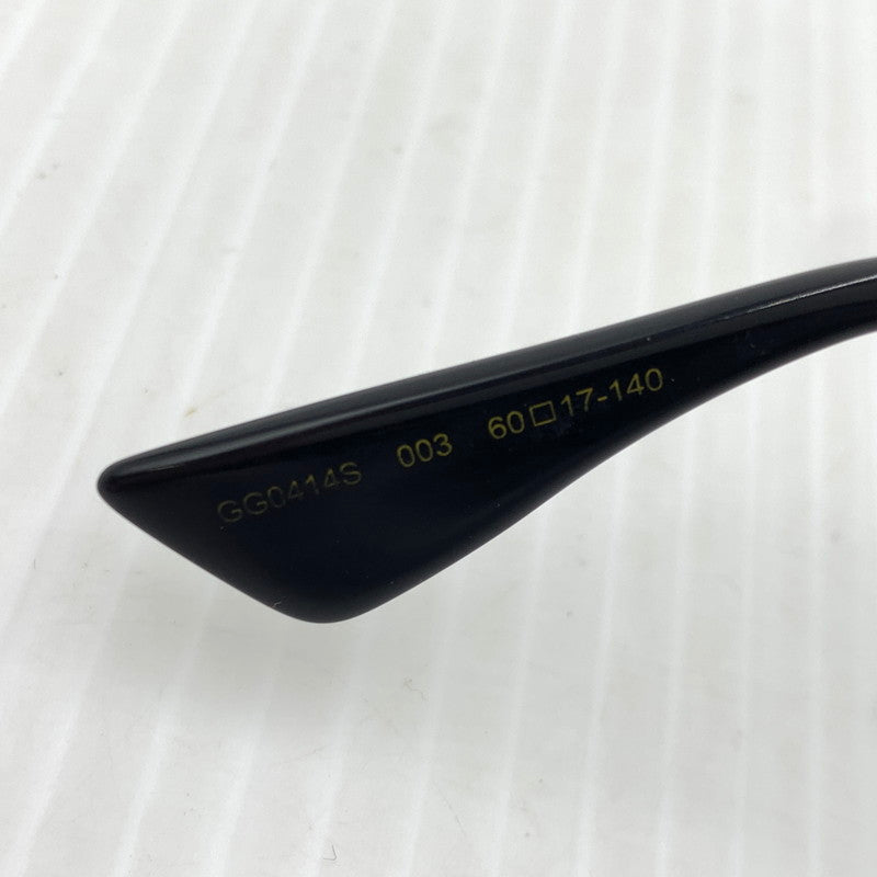 【中古品】【メンズ】 GUCCI グッチ SQUARE FRAME SUNGLASSES GG0414S 003 スクエア フレーム サングラス アイウェア 203-261024-ko-08-teih サイズ：60□17-140 カラー：ゴールドカラーフレーム 万代Net店