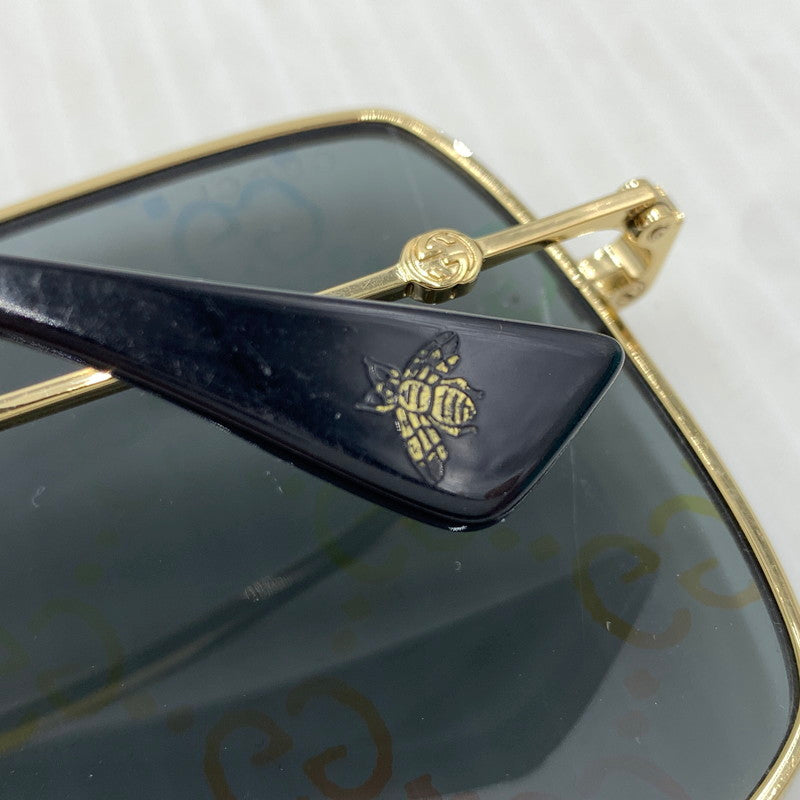 【中古品】【メンズ】 GUCCI グッチ SQUARE FRAME SUNGLASSES GG0414S 003 スクエア フレーム サングラス アイウェア 203-261024-ko-08-teih サイズ：60□17-140 カラー：ゴールドカラーフレーム 万代Net店
